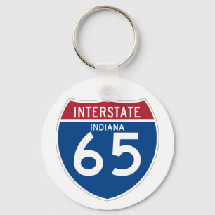 Llavero Escudo interestatal de autopistas Indiana IN I-65
