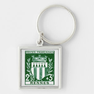 Llavero Escudo vintage de Arms Rennes, Francia