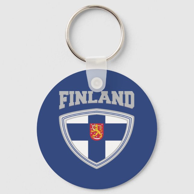 Llavero Escudo y emblema de la bandera de Finlandia (Anverso)