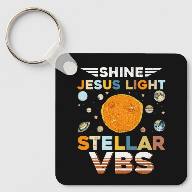 Llavero Escuela de Biblia Estelar VBS Brilla Jesús Luz Chr (Anverso)