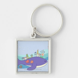 Llavero Escuela de los pescados que nadan en ciudad