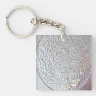 Llavero Escultura de nieve de pavo real, Hotel de Glace, Q