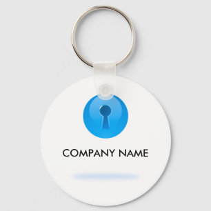 Llavero Esfera azul con Keyhole Personalizable Keychain