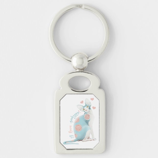 Llavero ¡Esfinge azul en rosas! (Anverso)