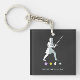 Llavero Esgrima Medieval – Postura de Caballero Diseño Min
