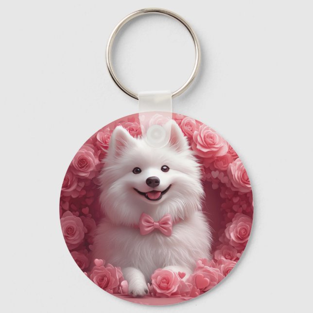 Llavero Eskimo Americano con Rosas - Día de San Valentín (Anverso)