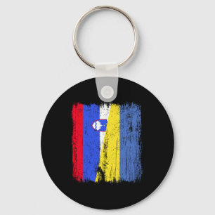 Llavero Eslovenia Ucrania Media Bandera Esloveno Herencia 