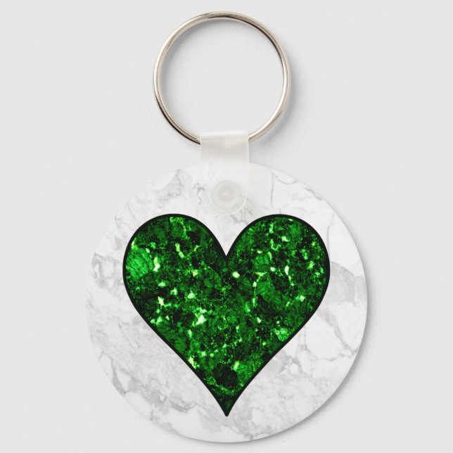 Llavero Esmeralda Gem Heart (Anverso)