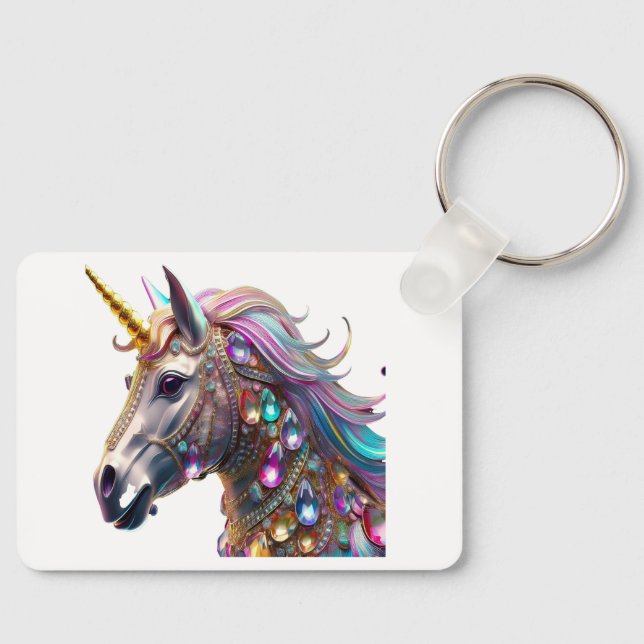 Llavero Esmeraldas Y Rubos En Un Diseño Ornato Dorado (Anverso)