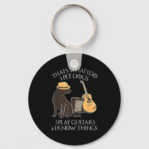 Llavero Eso es lo que hago acaricio perros toco guitarras 