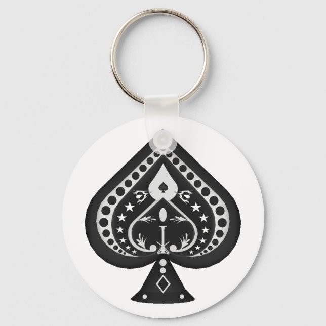 Llavero Espadas negras: Jugar al juego de cartas: (Anverso)