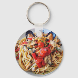 Llavero Espaguetti italiano con Keychain mejillones