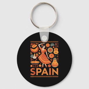 Llavero España divertida cultura española guitarra flamenc