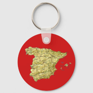 Llavero España Map Keychain