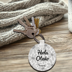 Llavero Español Hello Otoño Fall Vibes Personalize
