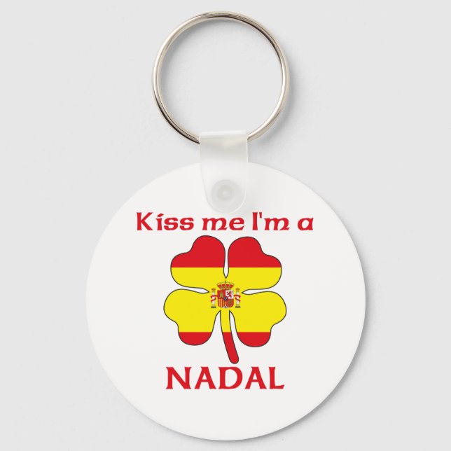 Llavero Español personalizado me besa, soy Nadal (Anverso)