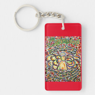 Llavero Español Serenity Prayer Angel Art Key Chain