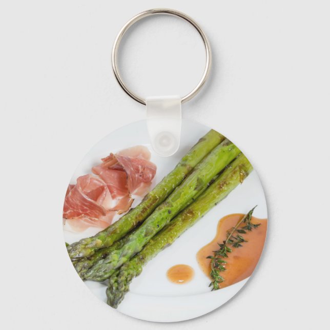 Llavero Espárragos verdes con jamón y salsa (Anverso)