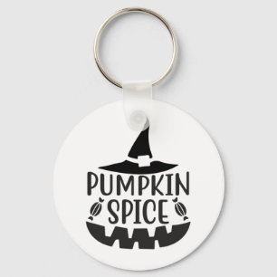 Llavero Especias de calabaza con una bruja Jack-O-Lantern