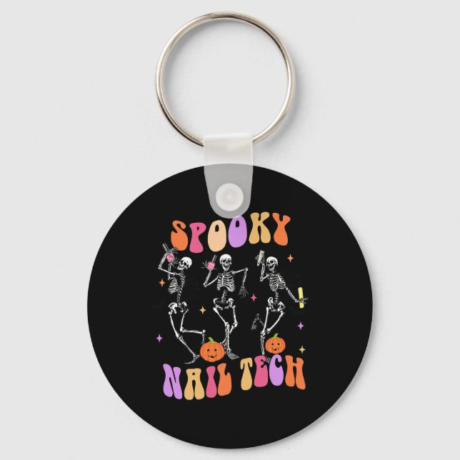 Llavero Espectacular Nail Tech Fun Skeleton Nail Tech Hall (Anverso)