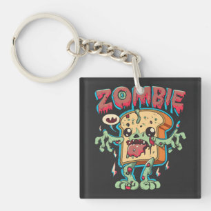 Llavero Espectacular regalo de Halloween con tostada zombi
