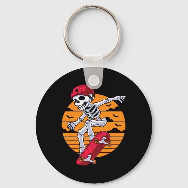 Llavero Espectacular Skateboarding Skeleton Funny Skater (Anverso)
