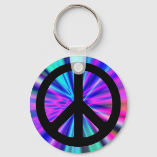 Llavero Espectáculo de Luz Acuática con Signo de Paz