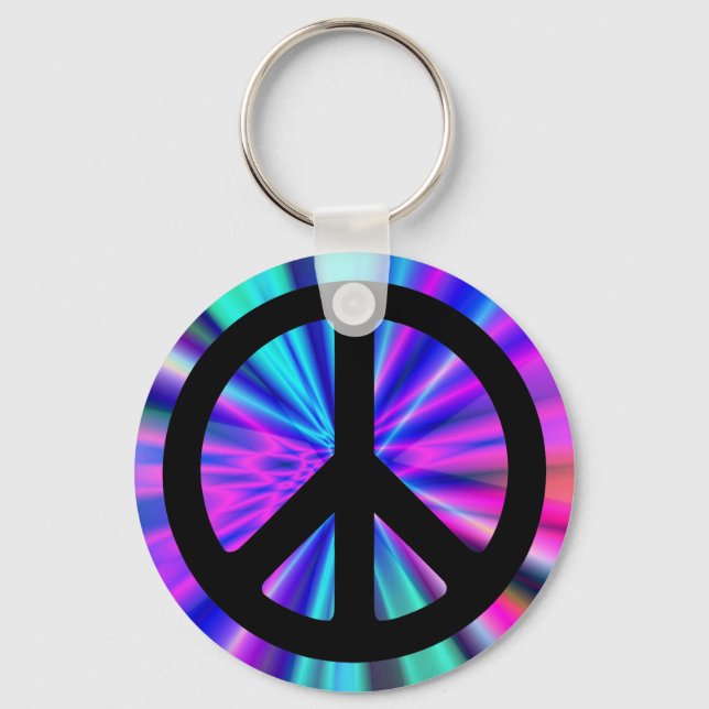 Llavero Espectáculo de Luz Acuática con Signo de Paz (Anverso)
