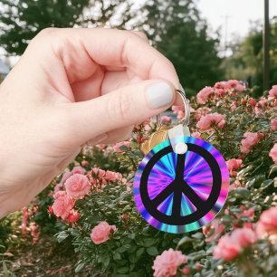Llavero Espectáculo de Luz Acuática con Signo de Paz