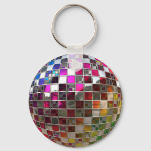 Llavero Espejos de bolas con disco arco iris