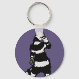 Llavero Espeluznante Creatura De Gato Máscara De Cráneo De