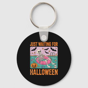 Llavero Espeluznante Esqueleto De Verano Esperando Hallowe