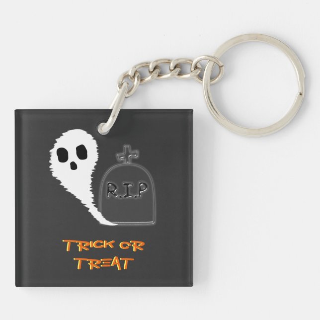 Llavero Espeluznante Fantasma Con Clásica Acrílica De Hall (Atrás)