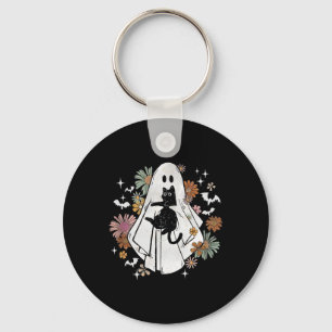 Llavero Espeluznante fantasma Holgazán Gato negro Groovy F