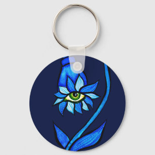 Llavero Espeluznante Monstruo de Flor de Ojo Azul - Espect