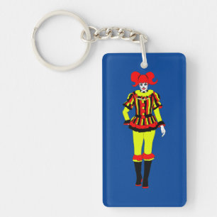 Llavero espeluznante payaso chica circo show freaks art