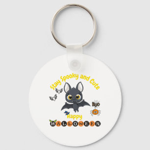 Llavero Espeluznante Y Cuidadosa Bat De Halloween