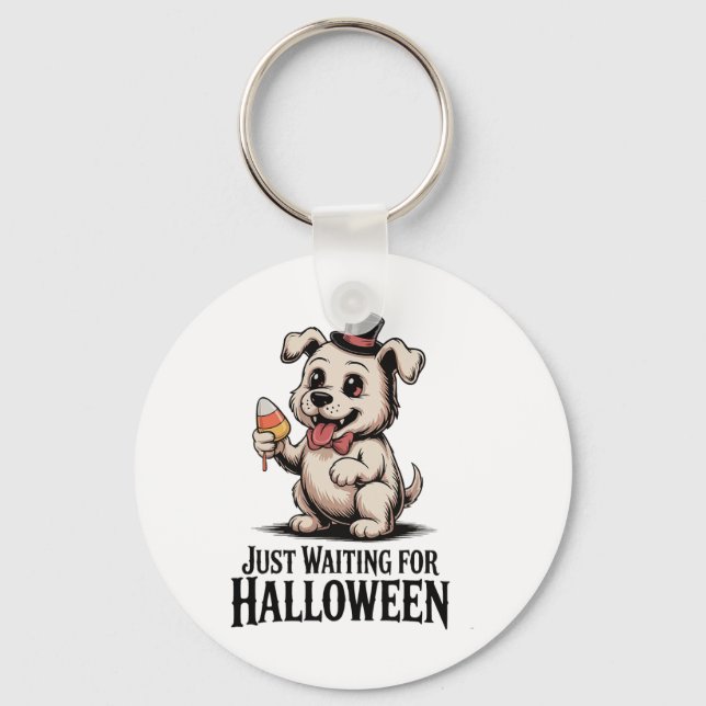 Llavero Esperando A Halloween Candy Dog Fun (Anverso)