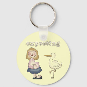 Llavero Esperando bebé - Camisetas de cigüeña y regalos