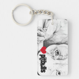 Llavero Esperando pacientemente (pitbulls cardíacos)