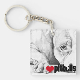 Llavero Esperando pacientemente (pitbulls cardíacos)