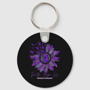 Llavero Esperanza Amor Alzheimerheimer Conciencia Flor Púr
