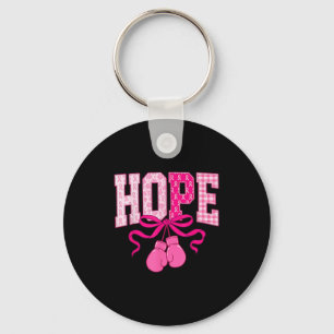 Llavero Esperanza Cinta rosa Guantes de Boxeo Cáncer de Ma