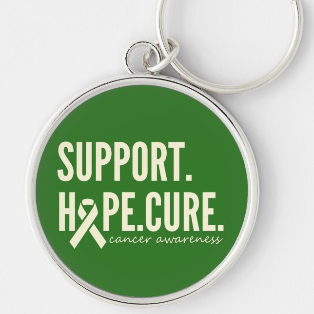 Llavero esperanza de apoyo a la concienciación sobre el cá (Frente)