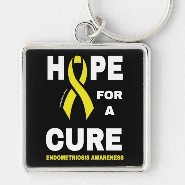 Llavero Esperanza De Una Cura... Endometriosis Keychain (Frente)