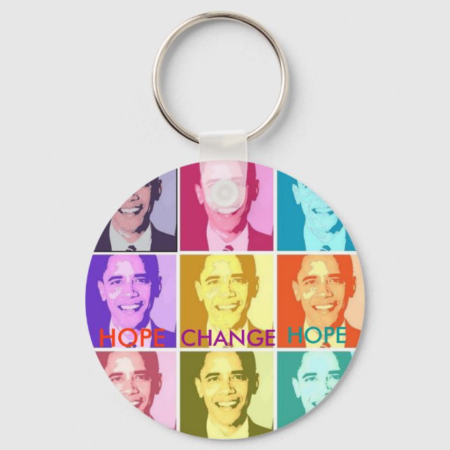 LLAVERO ESPERANZA Y CAMBIO BARACK OBAMA KEYRING (Anverso)