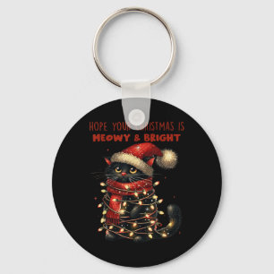Llavero Espero Que Sus Navidades Sean Meowy Y amp; Brillan