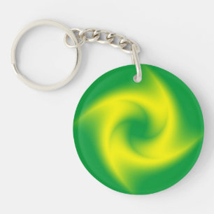 Llavero Espiral amarillo en verde