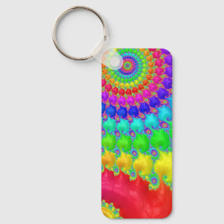 Llavero Espiral arcoiris - cadena de claves