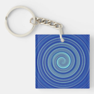 Llavero Espiral azul y turquesa